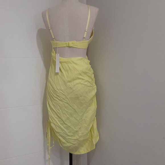 NWOT FOR LOVE & LEMONS YELLOW RANA MINI DRESS IN YELLOW - Picture 6 of 8
